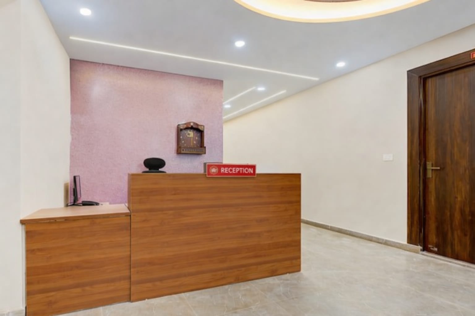 The Divine KRC reception with warm wood detailing